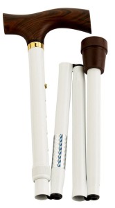 Laska  aluminiowa składana Gastrock - BLINDEN - biała