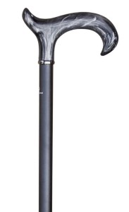 Laska z akrylowym uchwytem Derby - black