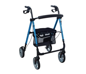 Podpórka rehabilitacyjna aluminiowa 4-kołowa - PRESTIGE - AR-006 - niebieska